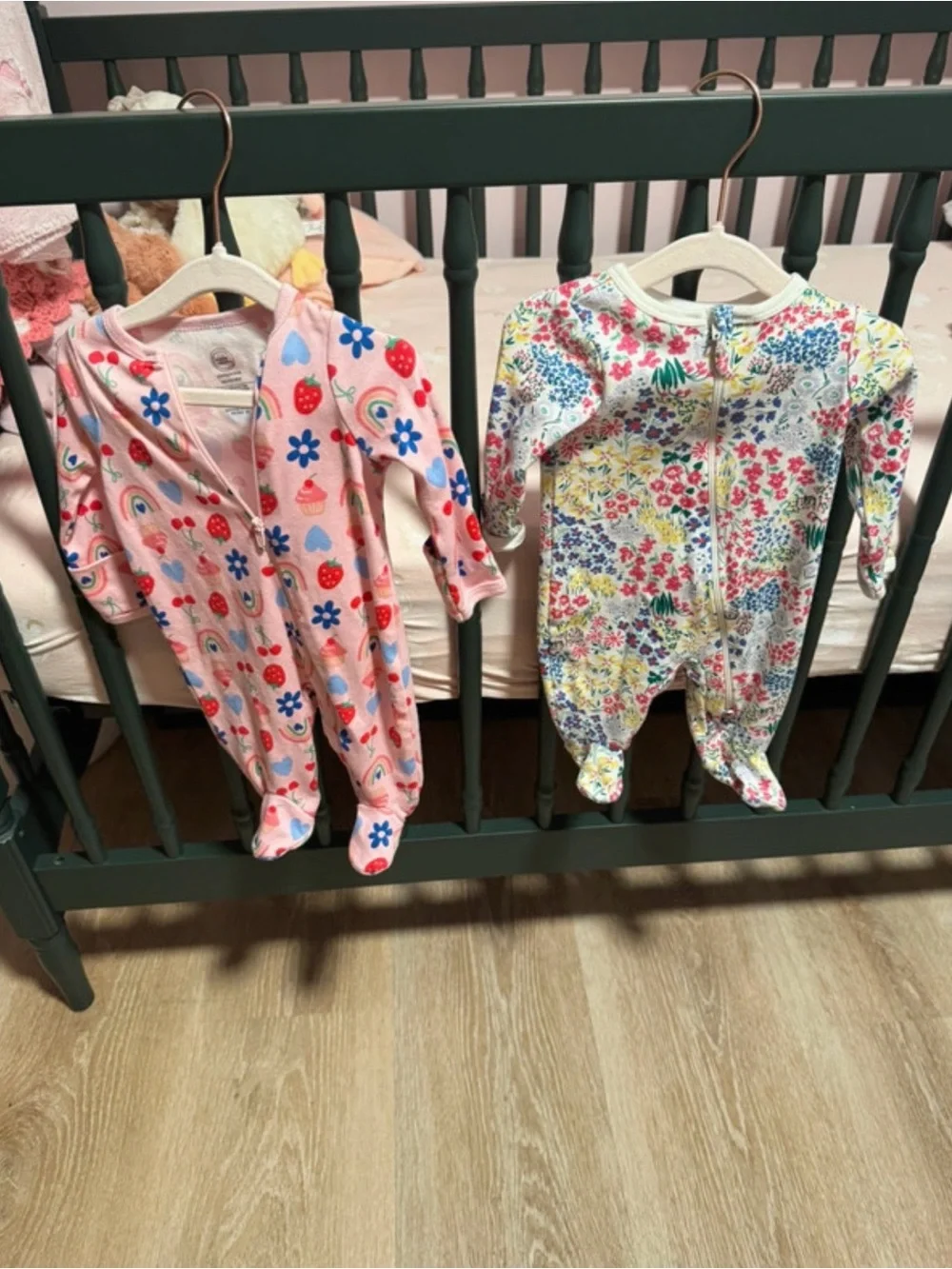 cloud island Pink Floral & Patterned Baby Pajama Bundle